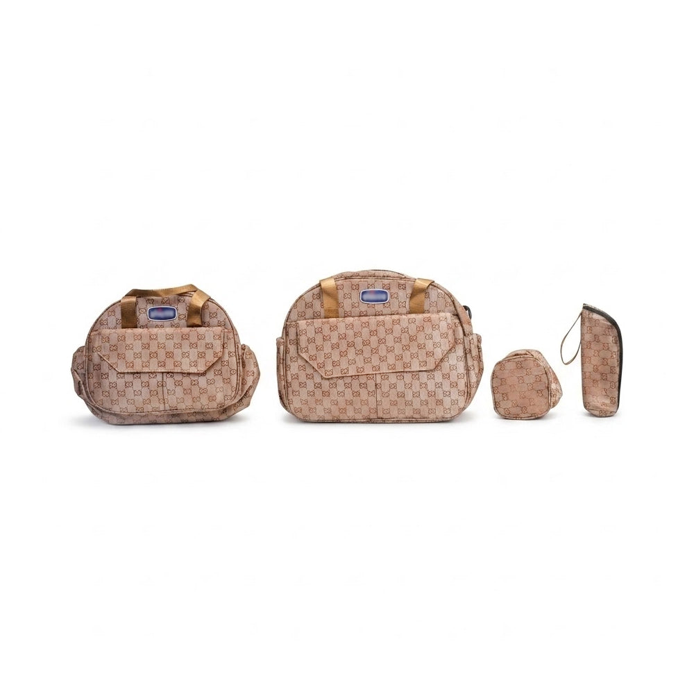 BABY 4PC DIAPER BAG CHICO L BROWN IRS-26 9085 Default Title - MamasJan KidsWear