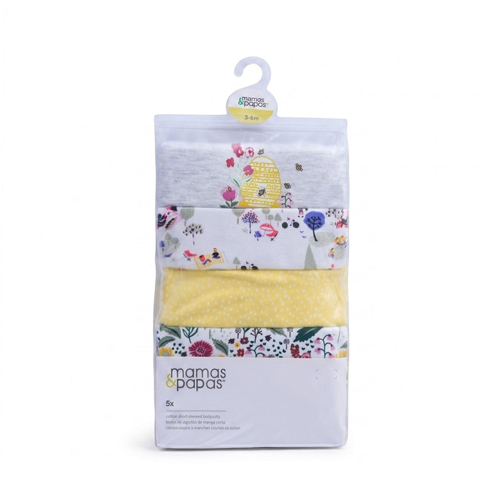 GIRLS S/S 5PC BODY SUIT IRS-26 3-6M MP-02 Default Title - MamasJan KidsWear