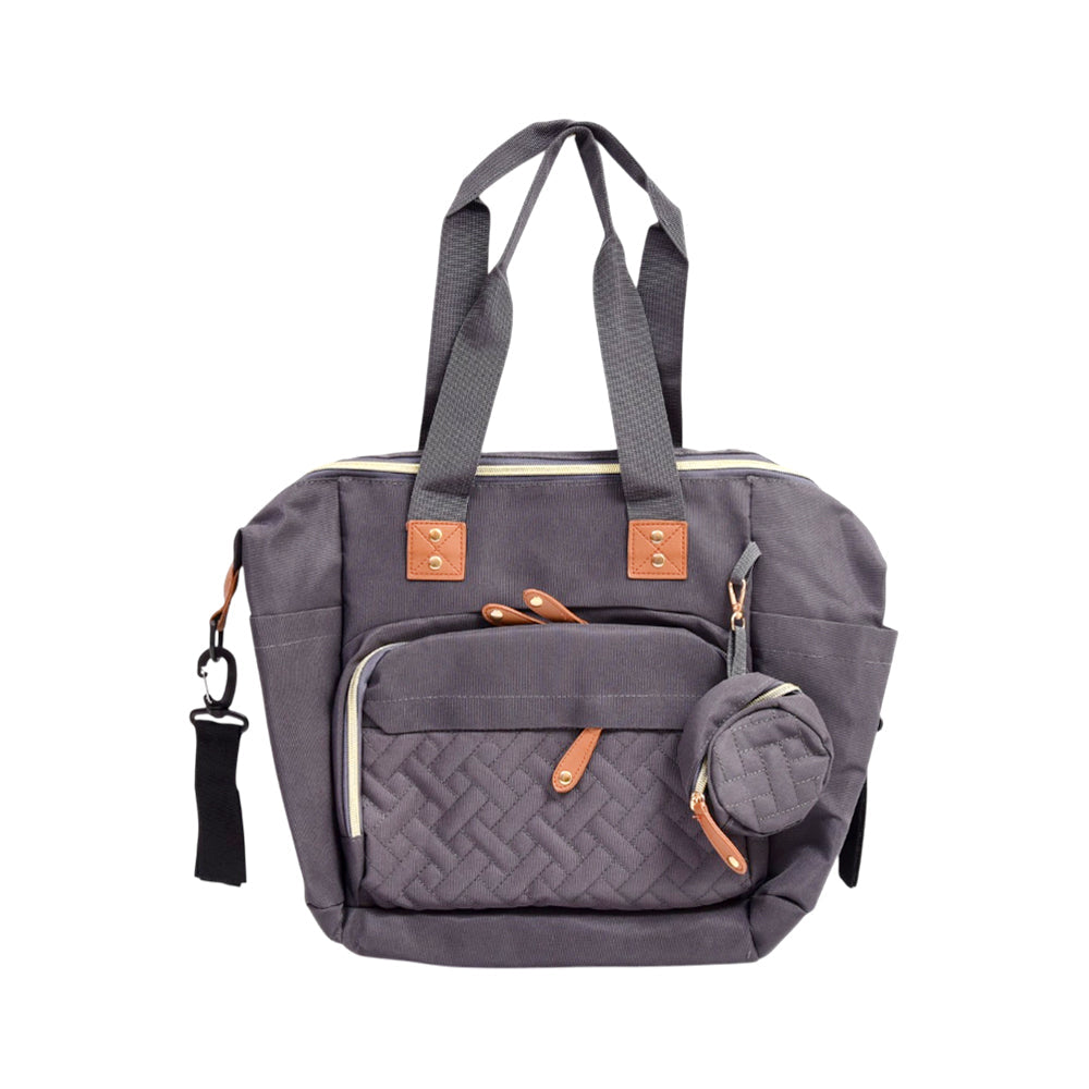 BABY DIAPER BAG D GREY IRS-26 MB-65 Default Title - MamasJan KidsWear