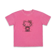 GIRLS S/S KNIT FANCY BLOUSE PINK IRS-26 7-8 YEAR 005 Default Title - MamasJan KidsWear