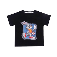BOYS S/S R-NECK T SHIRT BLACK IRS-26 4-5 YEAR 012 Default Title - MamasJan KidsWear