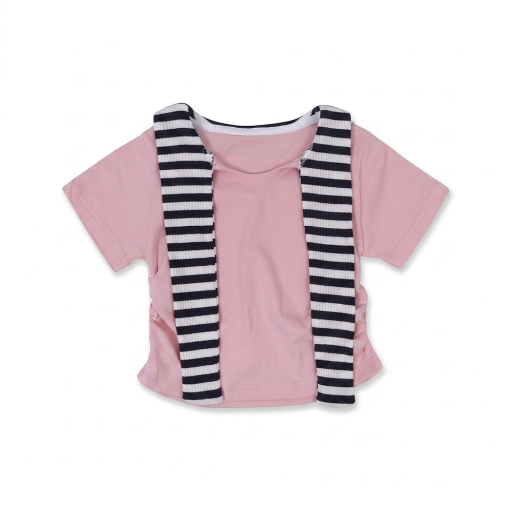 GIRLS S/S KNIT BLOUSE PINK IRS-26 18-24M 019 Default Title - MamasJan KidsWear