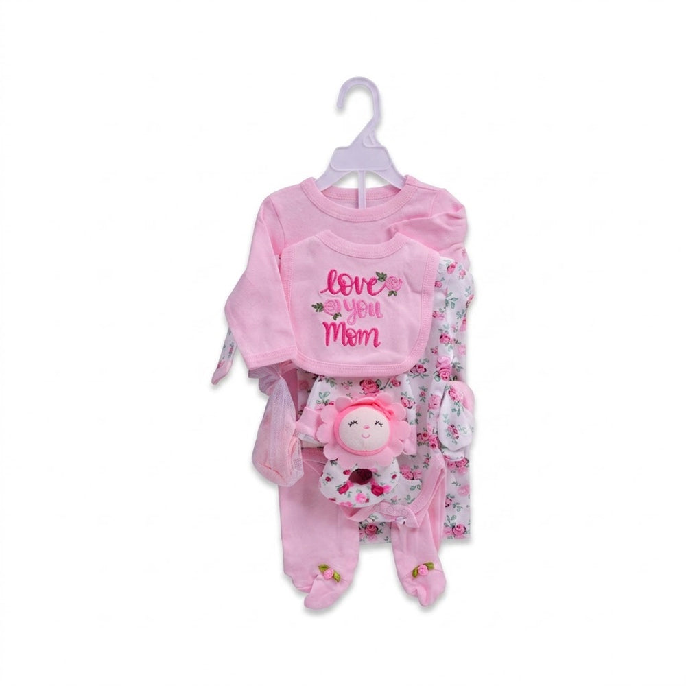 BABY 8PC GIFT SET HANGER PINK IRS-26 3-6M S9304 Default Title - MamasJan KidsWear