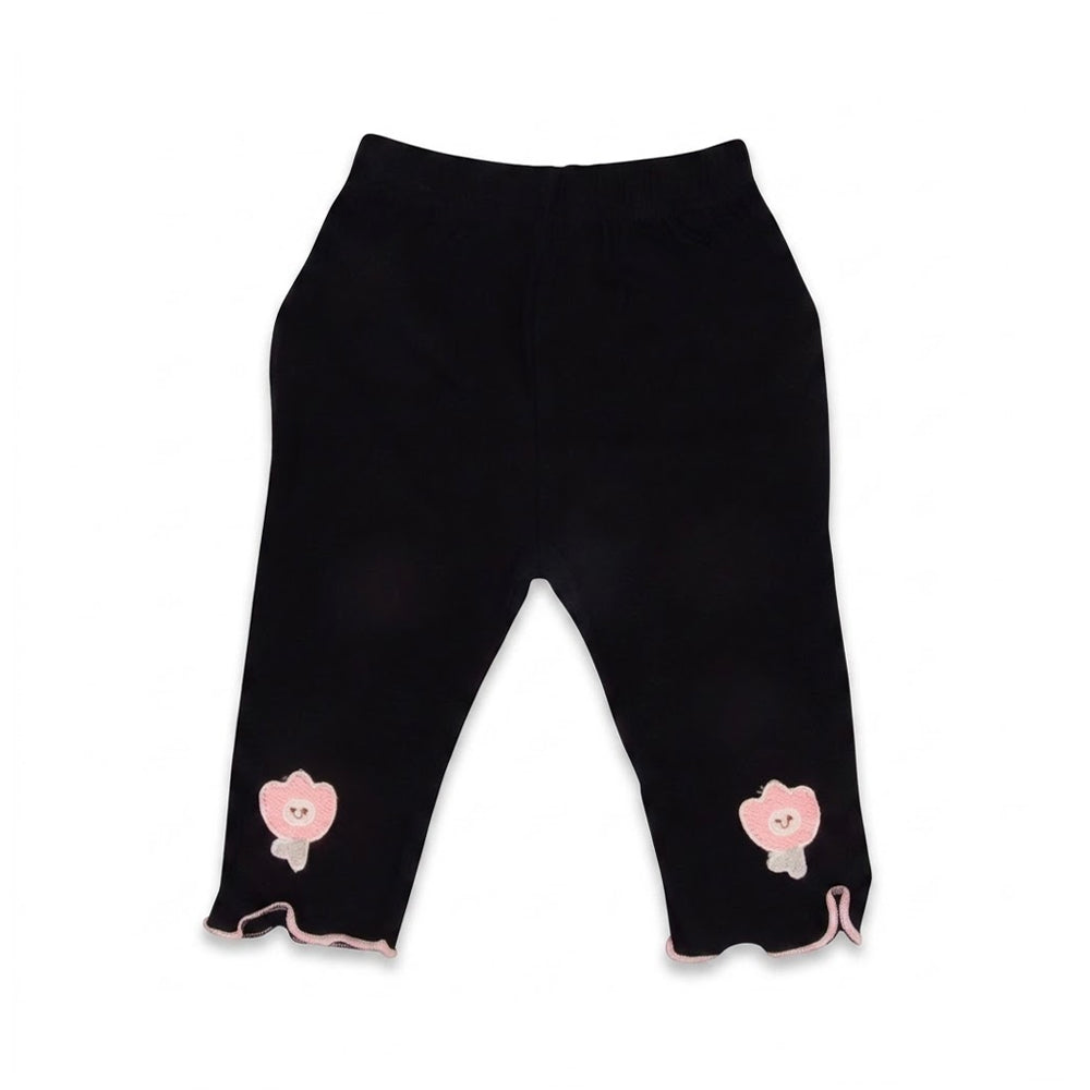 GIRLS CAPRI PLAIN BLACK IRS-26 12-18M 004 Default Title - MamasJan KidsWear