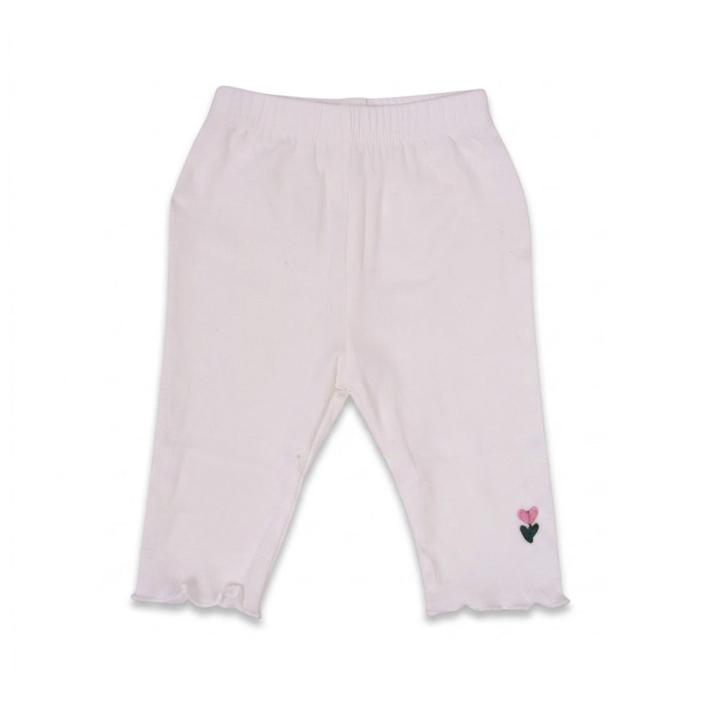 GIRLS CAPRI PLAIN WHITE IRS-26 12-18M 004 Default Title - MamasJan KidsWear
