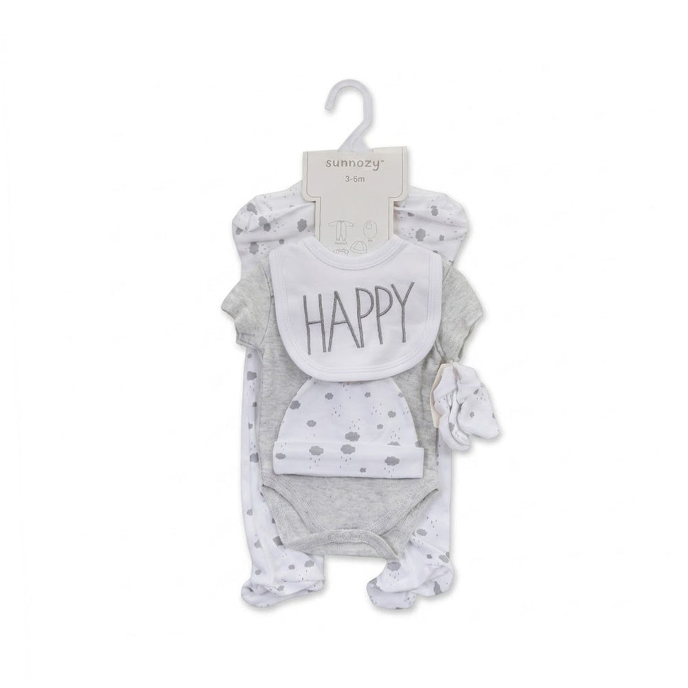 BABY 5PC GIFT SET HANGER L GREY IRS-26 3-6M S5384 Default Title - MamasJan KidsWear