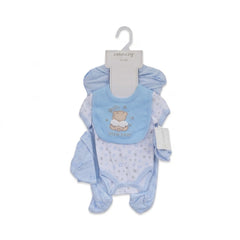 BABY 5PC GIFT SET HANGER BLUE IRS-26 0-3M S5379 Default Title - MamasJan KidsWear
