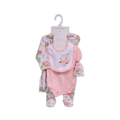 BABY 5PC GIFT SET HANGER PEACH IRS-26 3-6M S5374 Default Title - MamasJan KidsWear