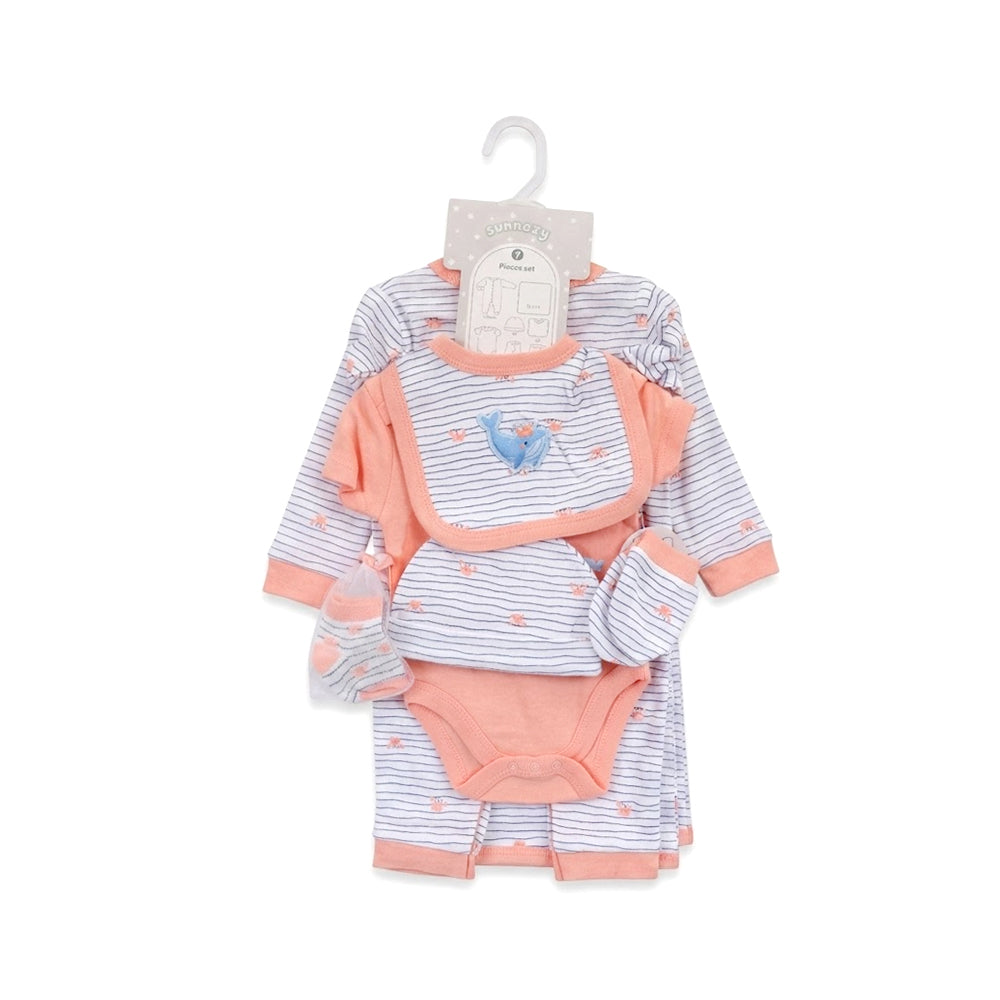 BABY 7PC GIFT SET HANGER T PINK IRS-26 0-3M S7329 Default Title - MamasJan KidsWear