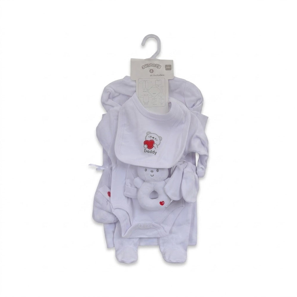 BABY 8PC GIFT SET HANGER WHITE IRS-26 3-6M S9312 Default Title - MamasJan KidsWear