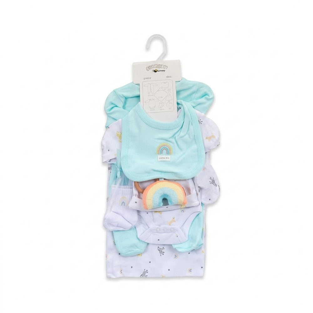 BABY 8PC GIFT SET HANGER SEA GREEN IRS-26 0-3M S9314 Default Title - MamasJan KidsWear