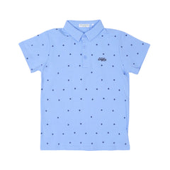 BOYS S/S T-SHIRT POLO SKY BLUE IR 8-9 YEAR C112 Default Title - MamasJan KidsWear
