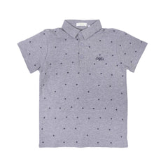 BOYS S/S T-SHIRT POLO GREY IR 8-9 YEAR C112 Default Title - MamasJan KidsWear