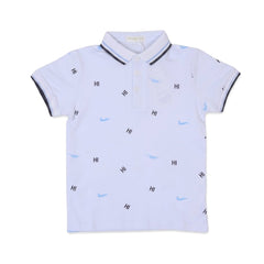 BOYS S/S T-SHIRT POLO WHITE IR 5-6 YEAR A7817 Default Title - MamasJan KidsWear