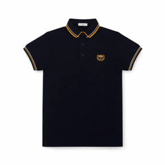 BOYS S/S T-SHIRT POLO NAVY BLUE IR 10-11 YEAR L221 Default Title - MamasJan KidsWear