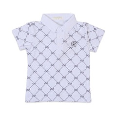 BOYS S/S T-SHIRT POLO WHTIE IR 12-18M C110 Default Title - MamasJan KidsWear