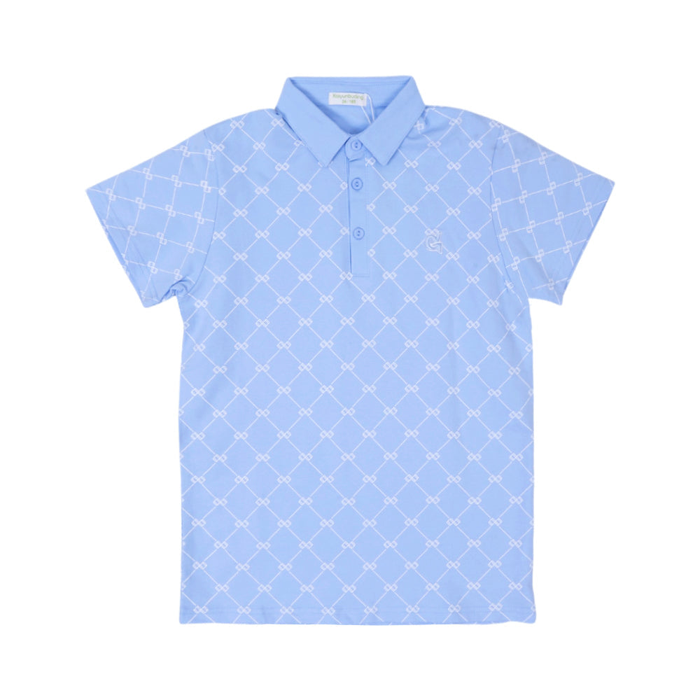 BOYS S/S T-SHIRT POLO SKY BLUE IR 11-12 YEAR C110 Default Title - MamasJan KidsWear