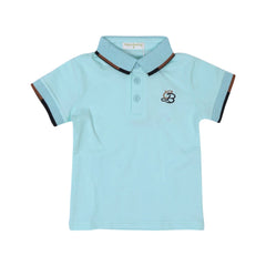 BOYS S/S T-SHIRT POLO LIGHT C-GREEN IR 18-24M A7855 Default Title - MamasJan KidsWear