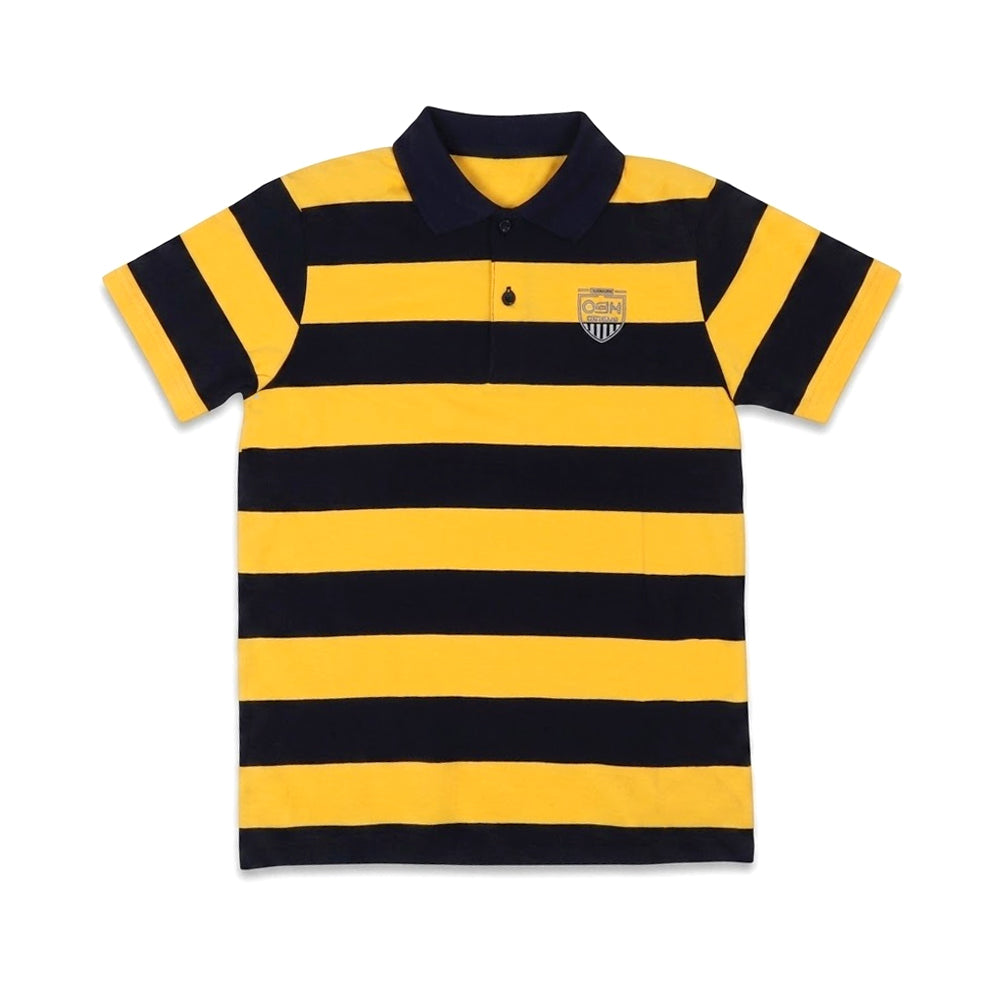 BOYS S/S T-SHIRT POLO STRIPE LIGHT MIX COLOR IR 9-10 YEAR 32 Default Title - MamasJan KidsWear