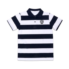 BOYS S/S T-SHIRT POLO STRIPE LIGHT MIX COLOR IR 11-12 YEAR 3 Default Title - MamasJan KidsWear