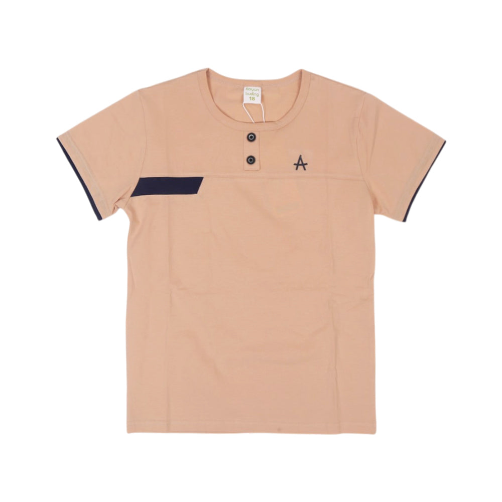 BOYS S/S T-SHIRT ROUND NECK SKIN IR 8-9 YEAR A7705 Default Title - MamasJan KidsWear