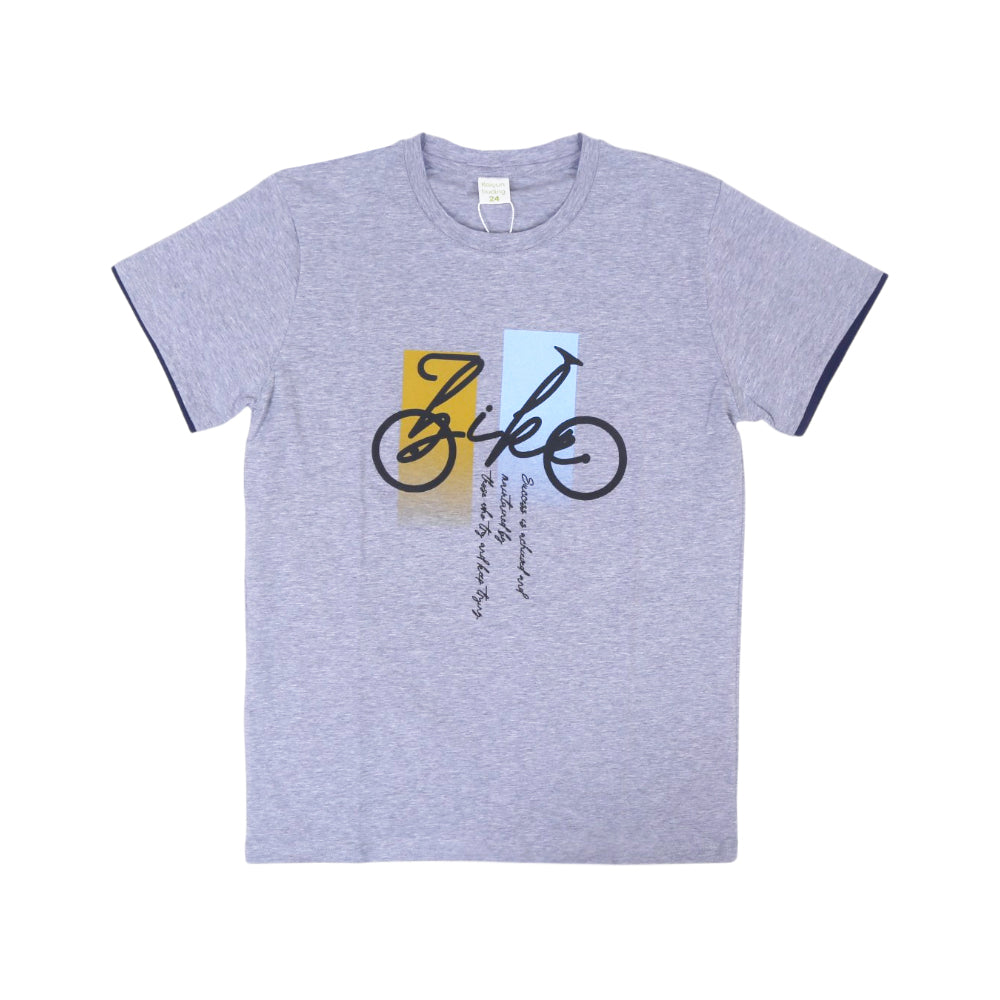 BOYS S/S T-SHIRT ROUND NECK GREY IR 11-12 YEAR A7759 Default Title - MamasJan KidsWear