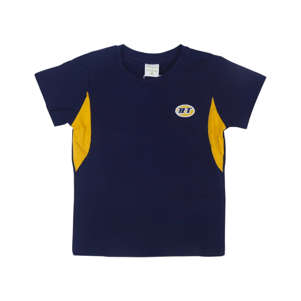 BOYS S/S T-SHIRT ROUND NECK NAVY BLUE IR 2-3 YEAR L2293 Default Title - MamasJan KidsWear