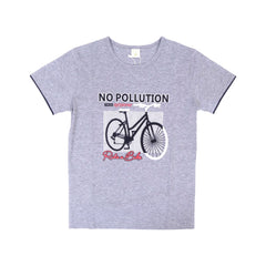 BOYS S/S T-SHIRT ROUND NECK GREY IR 9-10 YEAR A7703 Default Title - MamasJan KidsWear