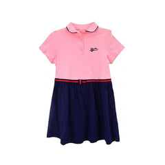 GIRLS S/S KNIT FROCK PINK IRS-26 5-6 YEAR Q2259 Default Title - MamasJan KidsWear