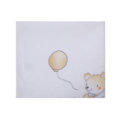 BABY PLASTIC CHANGING SHEET 75X110CM WHITE PRINT IR-26 2404 Default Title - MamasJan KidsWear
