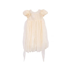 GIRLS S/S FANCY FROCK OFF WHITE IR-26 6-7 YEAR 32061 Default Title - MamasJan KidsWear