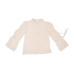 GIRLS L/S COTTON EMB BLOUSE WHITE IR-26 7-8 YEAR 29889 Default Title - MamasJan KidsWear