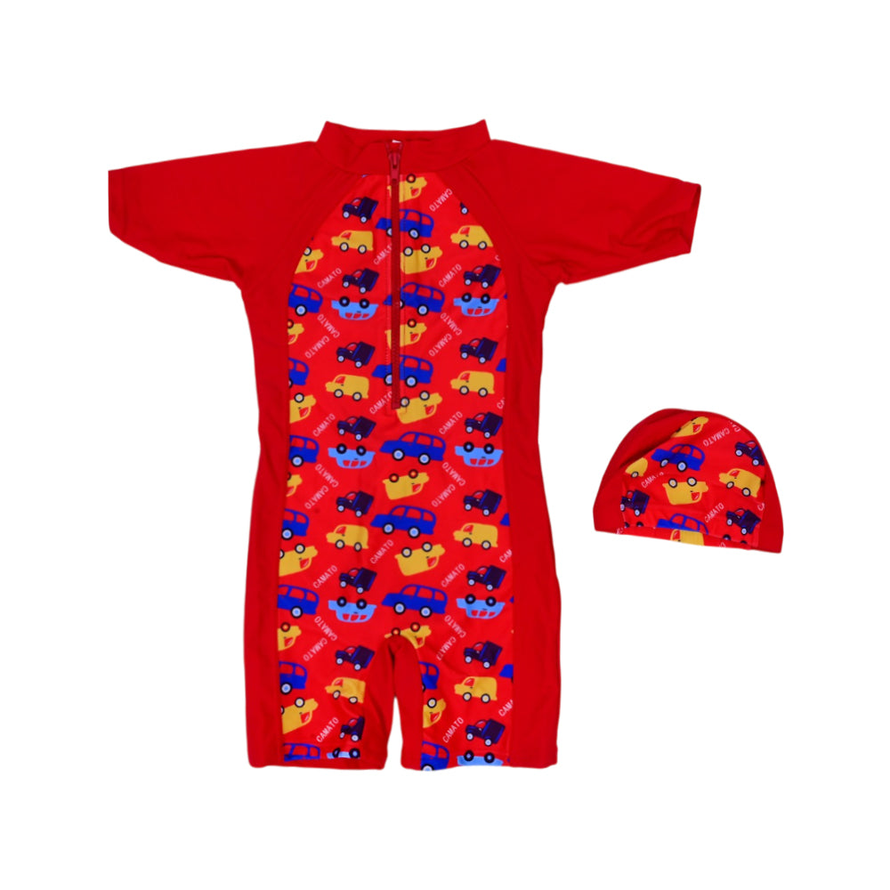 BOYS 2PC SWIMMING COSTUME MULTI IRS-26 4-5 YEAR 13 Default Title - MamasJan KidsWear