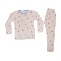 BOYS L/S 2PC L/S SLEEPING SUIT BLUE 7-8YEAR ZHS-26 7286 I.G Default Title - MamasJan KidsWear