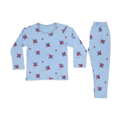 BOYS L/S 2PC L/W SLEEPING SUIT SKY BLUE 3-4YEAR ZHS-26 6916 Default Title - MamasJan KidsWear