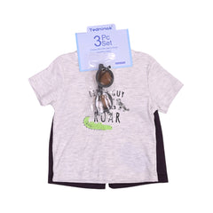 BOYS S/S 3PC KNICKER SUIT L-GREY 12-18M ZHS-26 NO-1 W.G Default Title - MamasJan KidsWear
