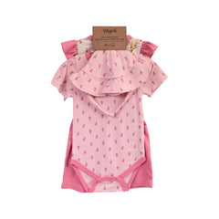 GIRLS S/S 4PC KNICKER SUIT (C) PINK 12-18M ZHS-26 NO-2 W.G Default Title - MamasJan KidsWear