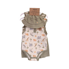 BOYS S/L 4PC KNICKER SUIT OLIVE GREEN 18-24M ZHS-26 NO-3 W. Default Title - MamasJan KidsWear