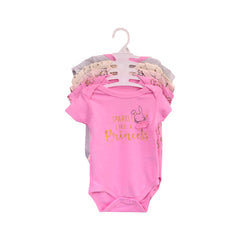GIRLS S/S 5PC BODY SUIT MULTI 6-9M ZHS-26 NO-11 W.G Default Title - MamasJan KidsWear