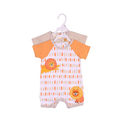 BOYS S/S 2PC ROMPER SKIN/ MUSTARD 0-3M ZHS-26 NO-14 W.G Default Title - MamasJan KidsWear