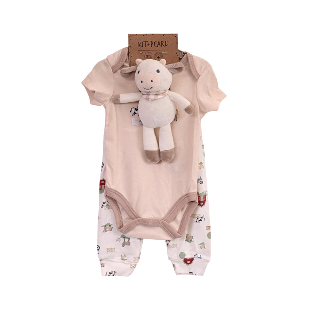 BOYS S/S 3PC PAJAMA SUIT SKIN 6-9M ZHS-26 NO-18 W.G Default Title - MamasJan KidsWear