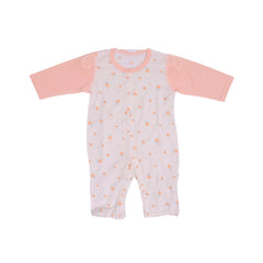 GIRLS L/S PRINTED ROMPER L/W PEACH 12-18M ZHS-26 002 W.G Default Title - MamasJan KidsWear