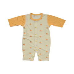 GIRLS L/S PRINTED ROMPER L/W YELLOW 6-9M ZHS-26 002 W.G Default Title - MamasJan KidsWear