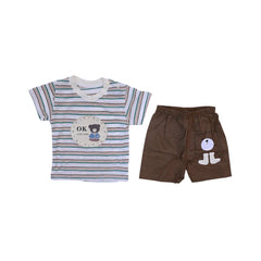 BOYS S/S 2PC KNICKER SUIT 9-12M ZHS-26 NO-3 W.G Default Title - MamasJan KidsWear