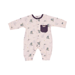 BOYS L/S PRINTED ROMPER L/W OFF WHITE N.B ZHS-26 10 W.G Default Title - MamasJan KidsWear