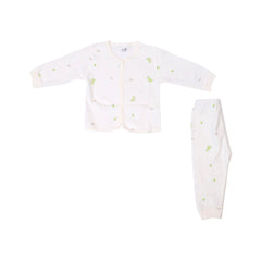 UNISEX L/S 2PC PAJAMA SUIT L/W CREAM 0-3M ZHS-26 15 W.G Default Title - MamasJan KidsWear