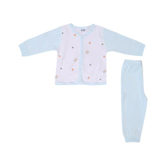UNISEX L/S 2PC PAJAMA SUIT L/W C-GREEN N.B ZHS-26 16 W.G Default Title - MamasJan KidsWear