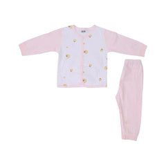 UNISEX L/S 2PC PAJAMA SUIT L/W L-PINK 0-3M ZHS-26 16 W.G Default Title - MamasJan KidsWear