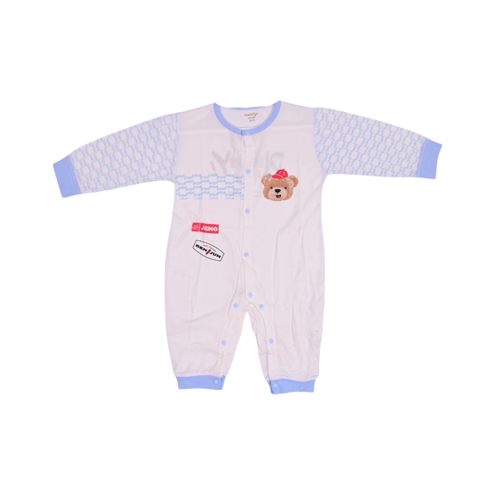 BOYS L/S PRINTED ROMPER L/W BLUE PRINTED 18-24M ZHS-26 0019 Default Title - MamasJan KidsWear
