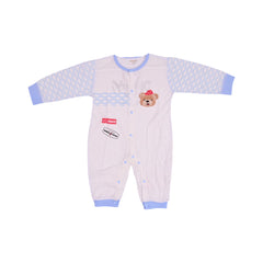 BOYS L/S PRINTED ROMPER L/W BLUE PRINTED 18-24M ZHS-26 0019 Default Title - MamasJan KidsWear